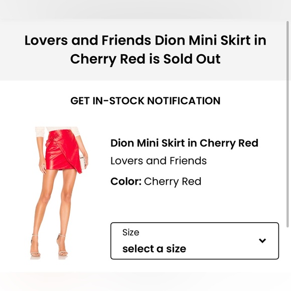 Lovers + Friends Dion Mini Skirt in Cherry Red - Picture 6 of 6